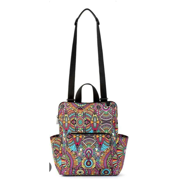Sakroots Handbags - Sakroots Lola Convertible Backpack in Rainbow Wanderlust Print
